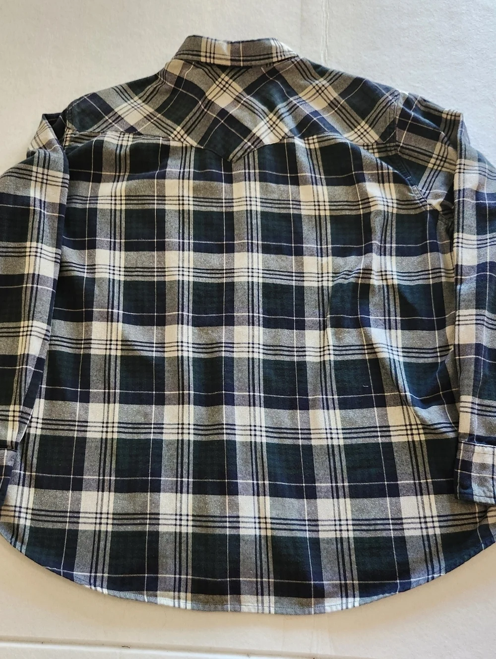 Levi's Men's Black & White Plaid Western Pearl Snap Flannel Shirt Size XXL